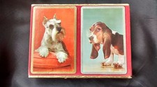 VTG. Congress 2 complete sets playing cards BEAGLES TERRIERS with original box