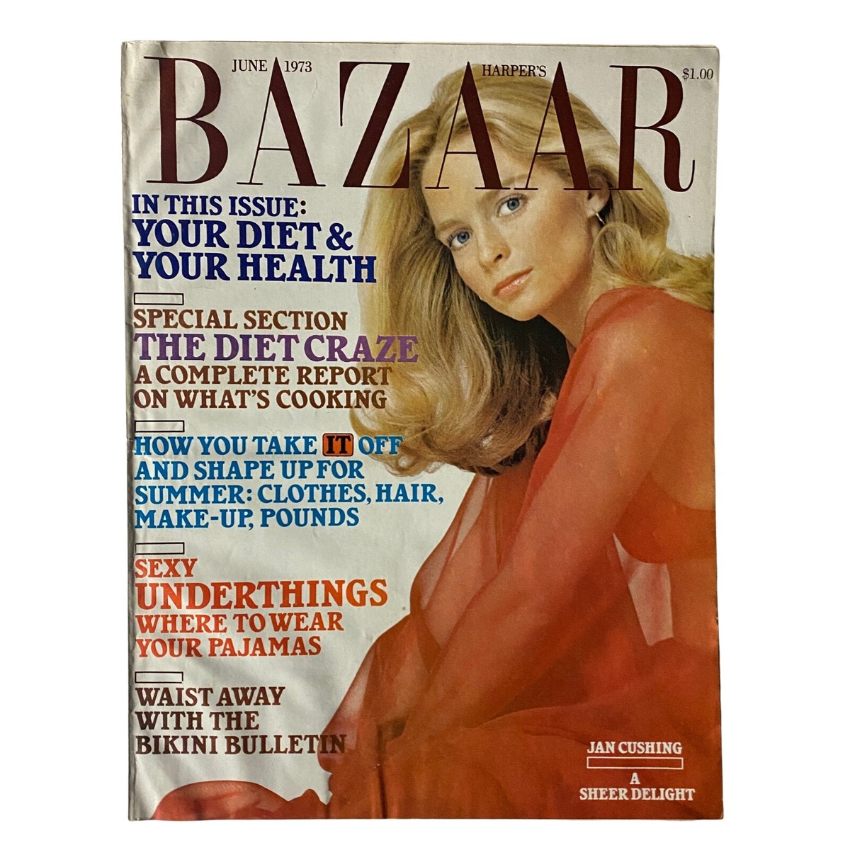 女性情報誌 Harper's BAZAAR Magazine June/July 2018 Harper's Bazaar Magazine June 1973 Jan Cushing Cover No