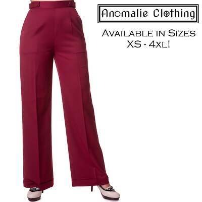 Banned Apparel Party On Wide Leg Trousers Vintage 1950s Retro Rockabilly  Pinup