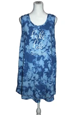 Wave Zone Lake Life  Women's Size XL Blue Tie-Dye Swimsuit Cover Up
