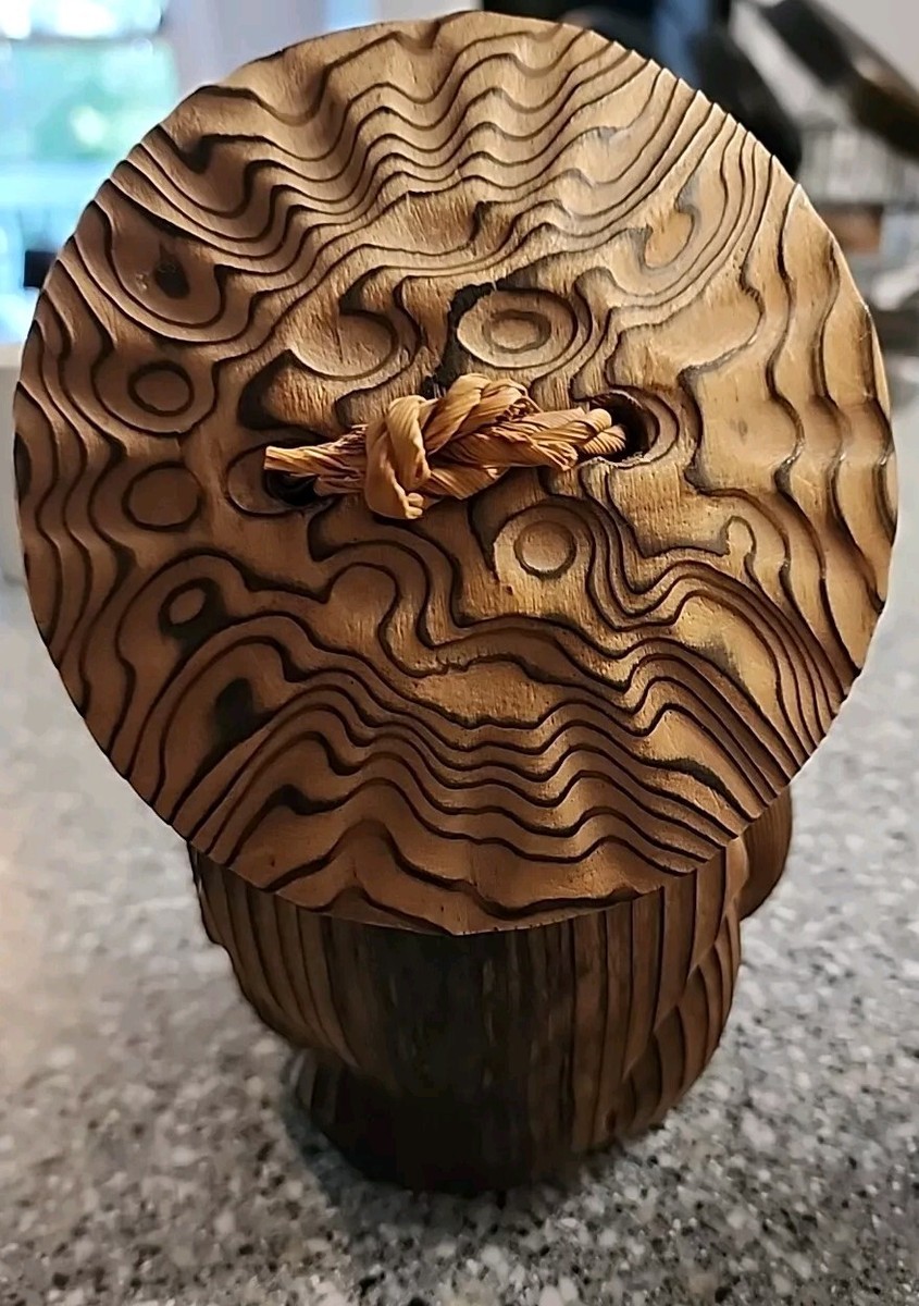 Shou-sugi-ban Japanese Tanuki Sculpture Toy Vintage MCM - Artist