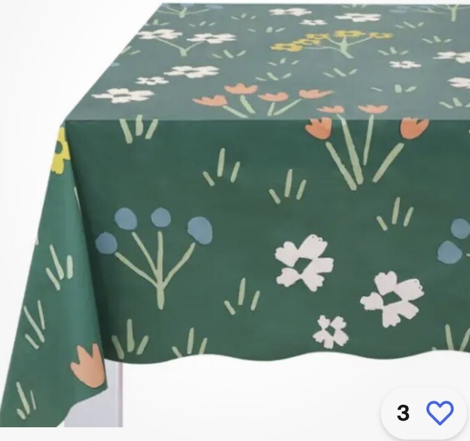 Easter Spring floral green Disposable Table Cover, 53" x 108" Party Supply