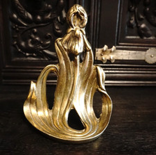 Messing Buchstütze  Jugendstil - "Iris"