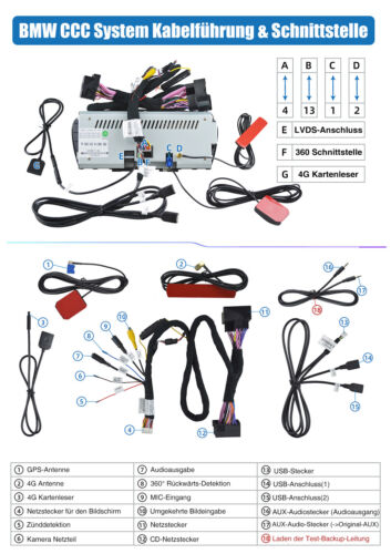 6+128G CarPlay für BMW E60 E61 E90 E91 CCC GPS Navi Android13 8Core 4G Autoradio - Bild 16 von 17