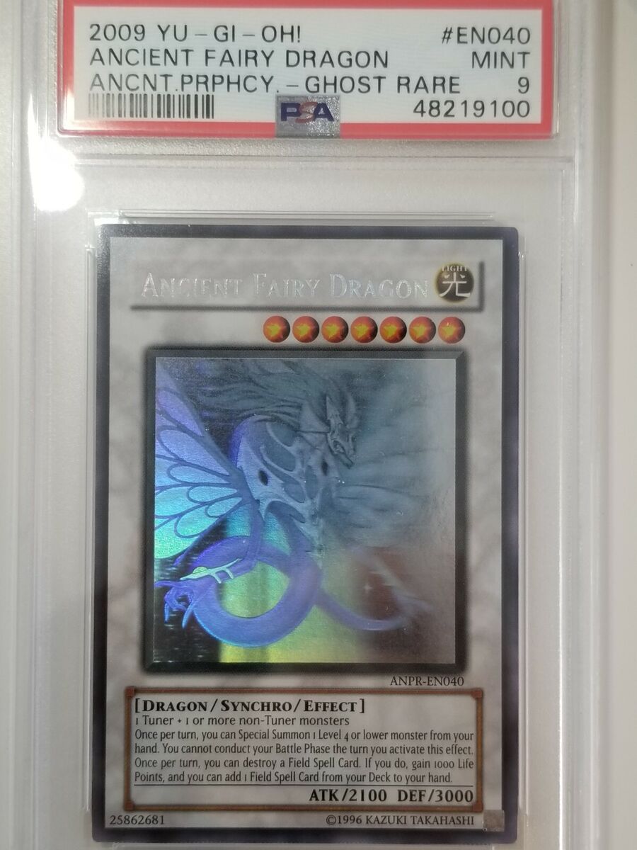 Yugioh PSA 9 Ancient Fairy Dragon ANPR-EN040 Unlimited Ghost Yugioh PSA 9 Ancient Fairy Dragon ANPR-EN040 Unlimited Ghost