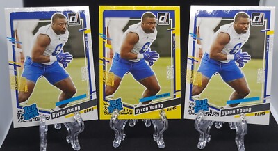 2023 Donruss Football Byron Young RR LOT (3) - Yellow Press Proof And 2 base RR
