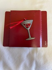 Gloria Duchin 2013 Merry Tini Christmas Ornament Martini MB260 Made in USA 2x2.5