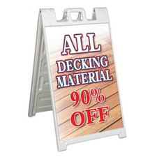 ALL DECKING MATERIAL 90% OFF Signicade 24x36 Aframe Sidewalk Sign Banner Decal