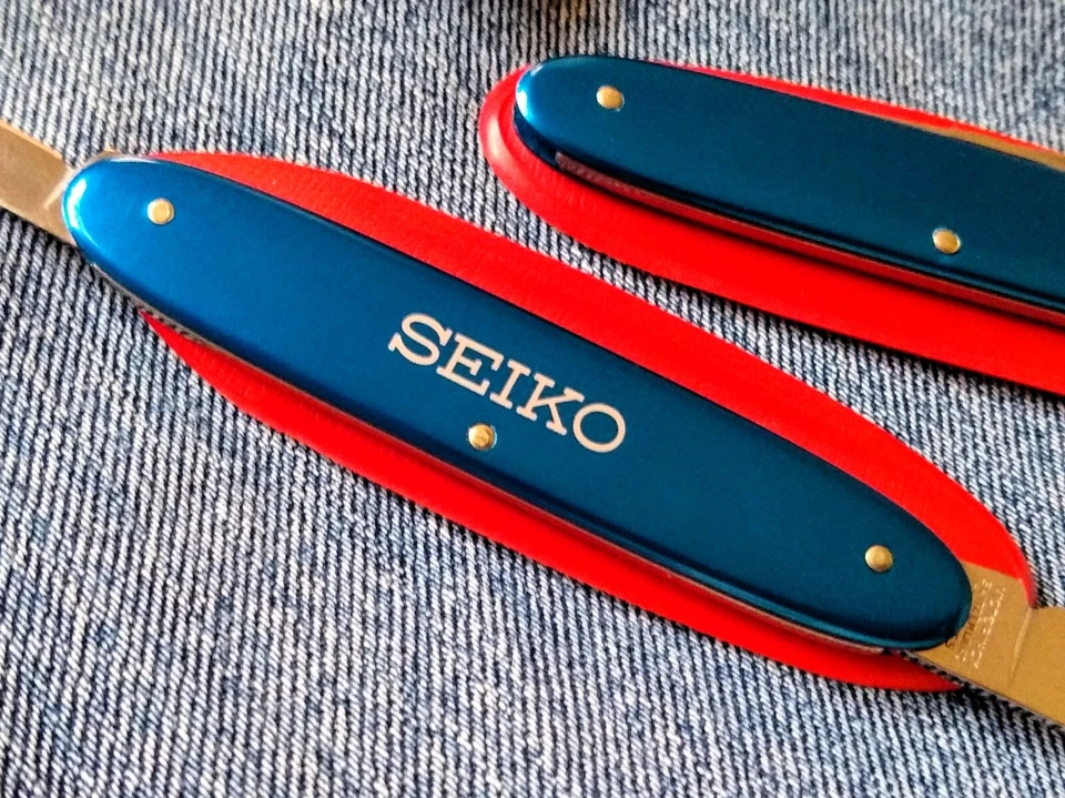 VTG Late 1970/Early 1980 Victorinox SEIKO Secretary BLUE Smooth Alox SAK NEW NOS - Image 4 of 4