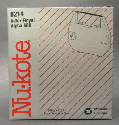 Typewriter Ribbon Adler/Royal Nukote Alpha 600 Reorder Number B214