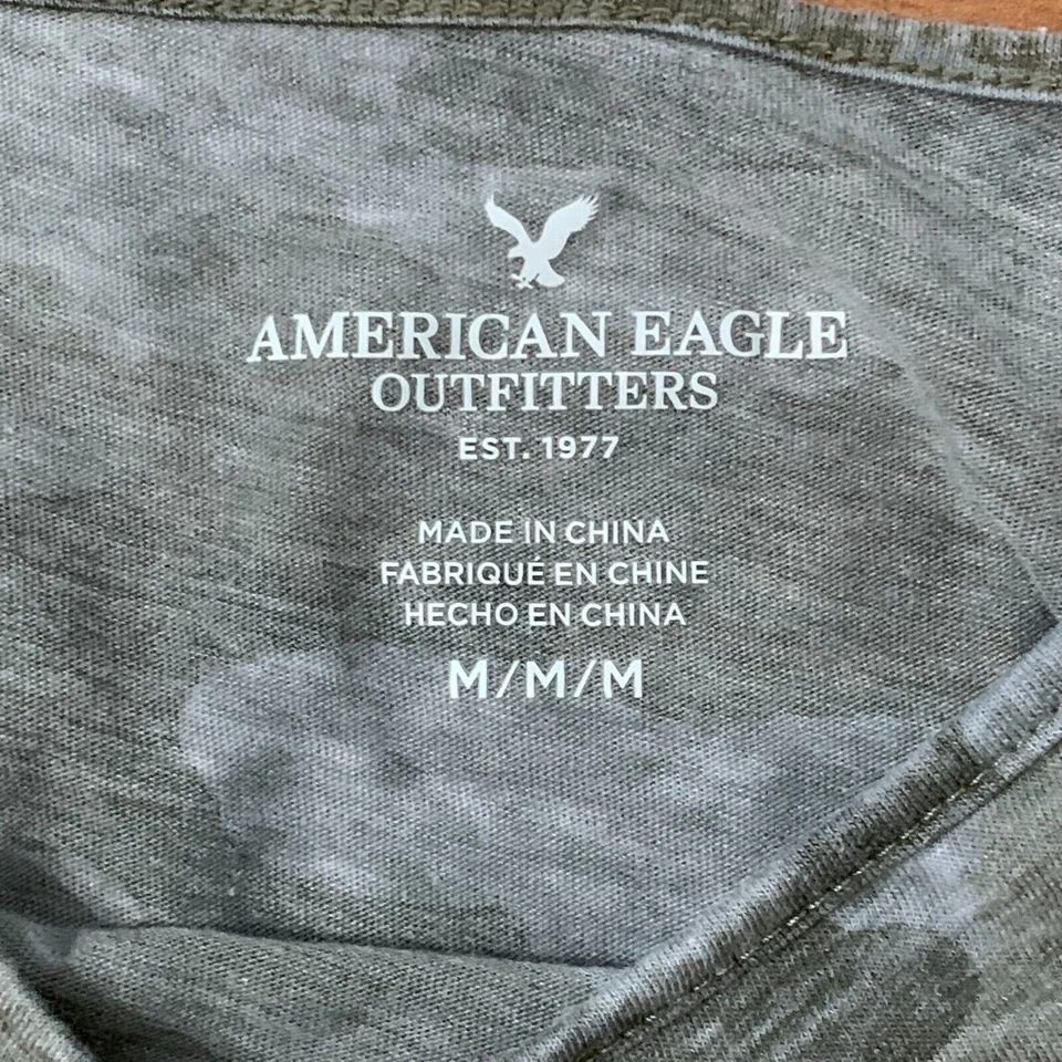 American Eagle Camo Bodysuit Crotch Snap Green Tank Top Camouflage Medium - Image 4 of 4