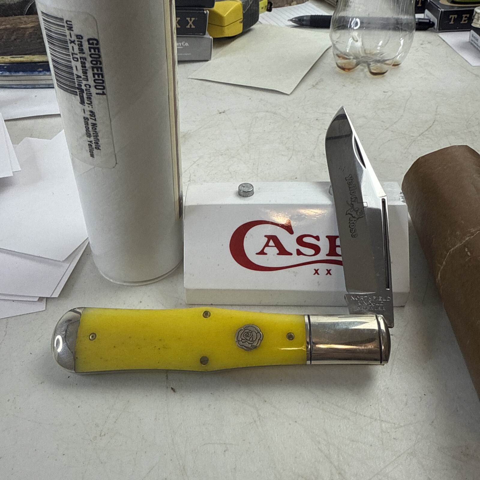 Great Eastern Cutlery GEC Northfield 97 Yellow Rose Bone Allegheny Jack Knife