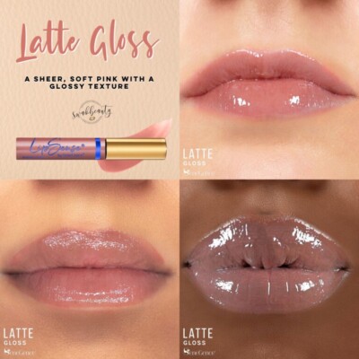 Latte Lip Gloss LipSense.  A sheer, soft pink with a glossy texture. New