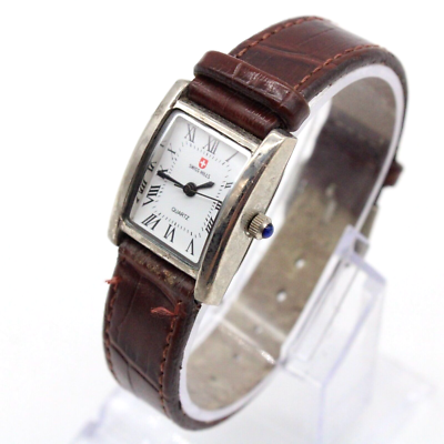 Vintage SWISS HILLS Watch Womens Silver Tone Stainless Steel  display picture 2