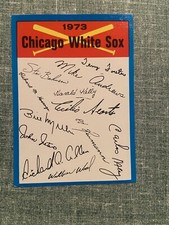 1973 Topps Baseball Chicago White Sox Team Checklist rare one star variation