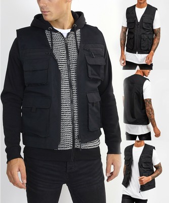 NEW Mens Multi Pocket Vest Brave Soul 
