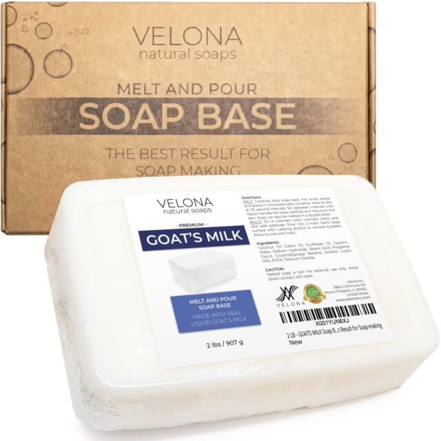 2 LB - GOATS MILK Soap Base by Velona | SLS/SLES free | Melt and Pour