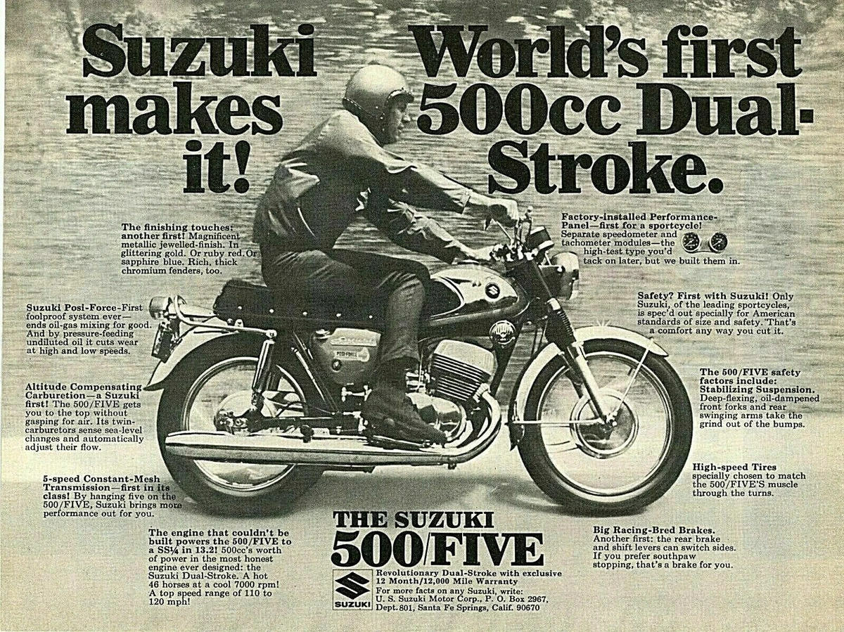 Suzuki top vintage motorcycle