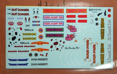 1/25 AMT LIL HOT DOGGER DECAL SHEET # AMT908/12