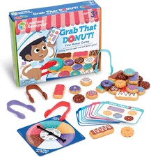 Grab That Donut!, 39 Pieces, Ages 3+,Fine Motor Game, Toddler Learning Toys,Todd