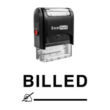 Signature Icon BILLED Stamp - Self-Inking / Black