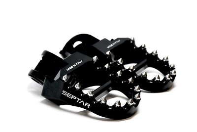 EVO3 TM Racing EM EM-F MX MX-F 2008-2021 ADJUSTABLE FOOTRESTS BLACK | SEPTAR