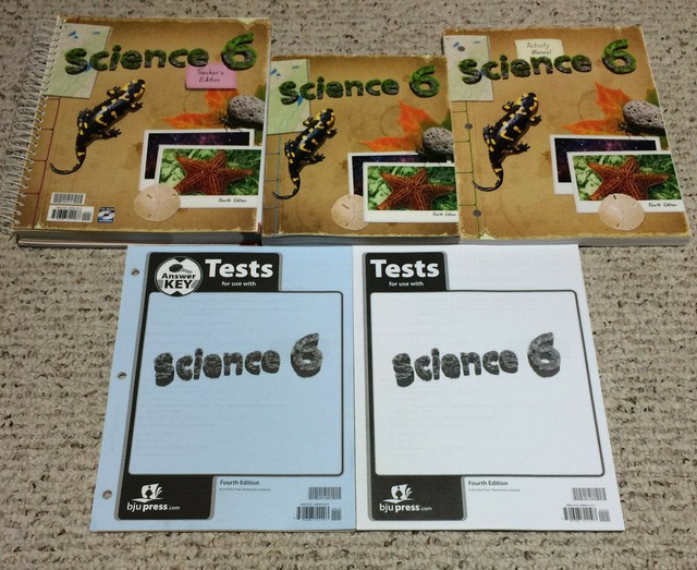 BJU Bob Jones 6th grade SCIENCE 6 COMPLETE SET New Student Activities