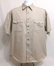 Gibson Trading Company Mens Short Sleeve Pearl Snap Button Shirt Size L Western