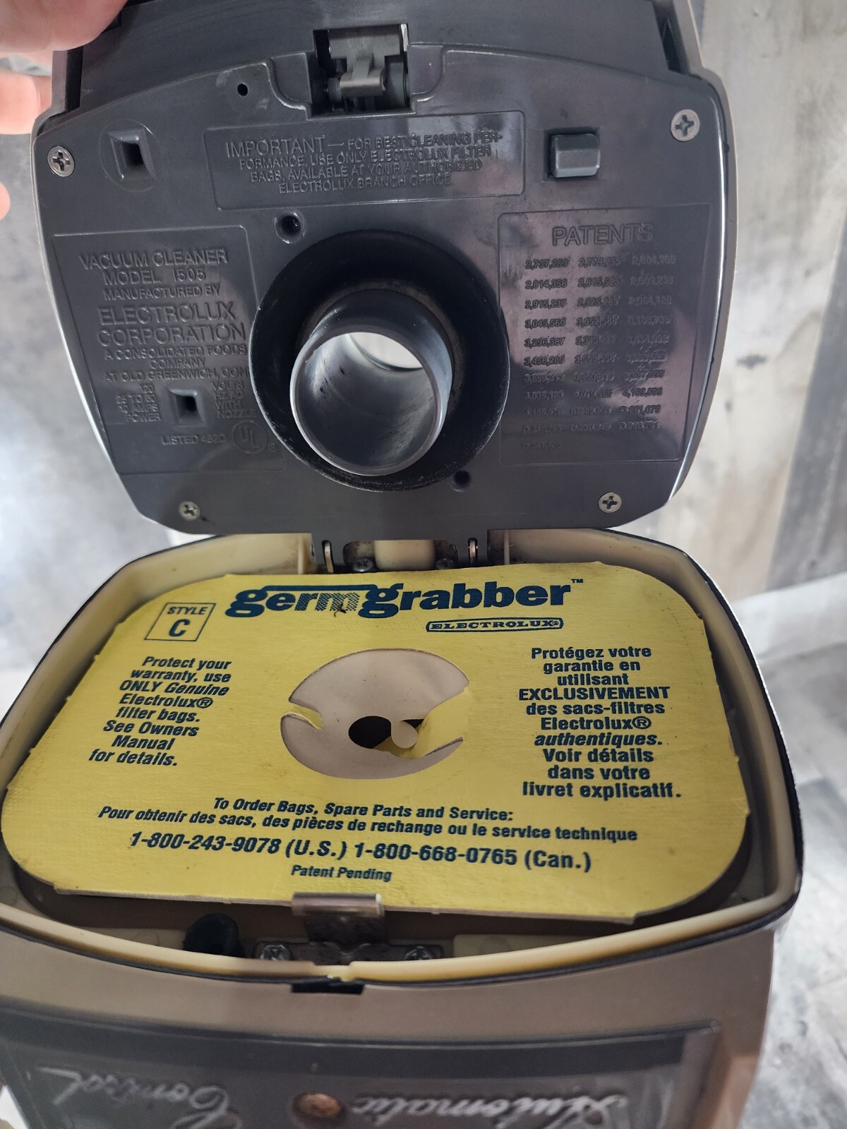 Electrolux Silverado Deluxe 1505 canister only vacuum Tested Working eBay