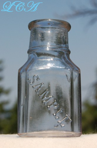 Antique WYETH sample tooth powder BOTTLE hard to find w/SAMPLE embossing BIM