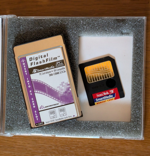 CompactFlash PC Card Adapter in Box w/ 8mg Sandisk smart media