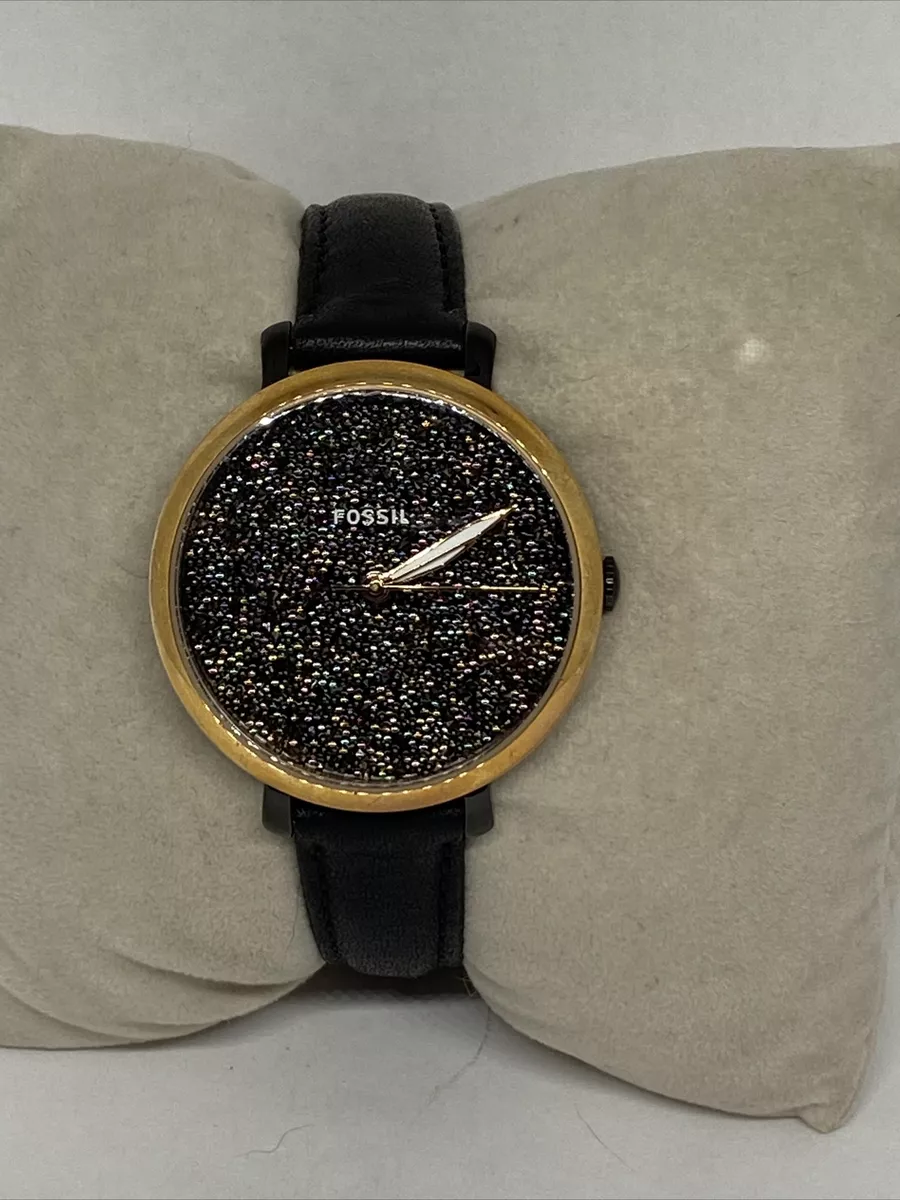 Fossil black face watch best sale women's
