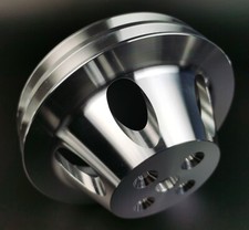 Big Block Chevy Swp Aluminum 2 Double Groove Short Water Pump Pulley Bbc 396 454 Big Block Chevy Swp Aluminum 2 Double Groove Short Water Pump Pulley Bbc 396 454