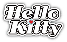 Hello Kitty Cartoon Logo Sticker Bumper Decal - Sizes