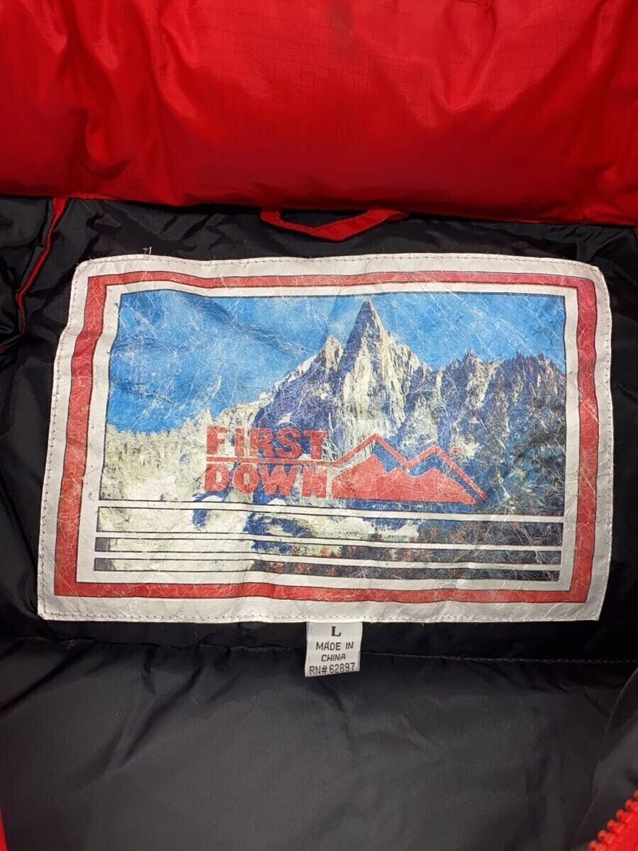 Red Solid Nylon L First Down Jacket - image 3