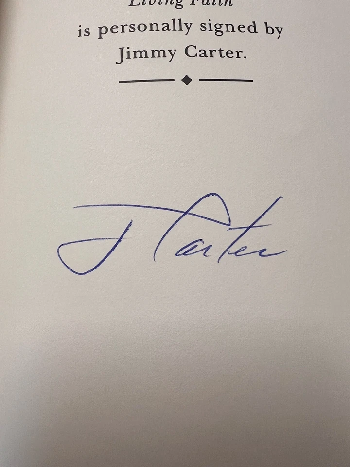 Jimmy Carter Living Faith Signed Edition & Sources Of Strength Easton Press - Imagem 4 de 4