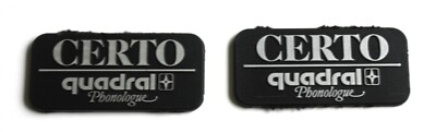 Quadral Certo Embleme Zeichen Schilder  7,4cm x 3,4cm Kunststoff