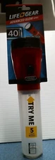 Life Gear Advanced Glow Flashlight, RED, 40 Lumens 5 light modes (LG141) FS