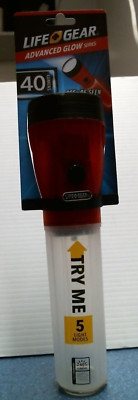 Life Gear Advanced Glow Flashlight, RED, 40 Lumens 5 light modes (LG141) FS