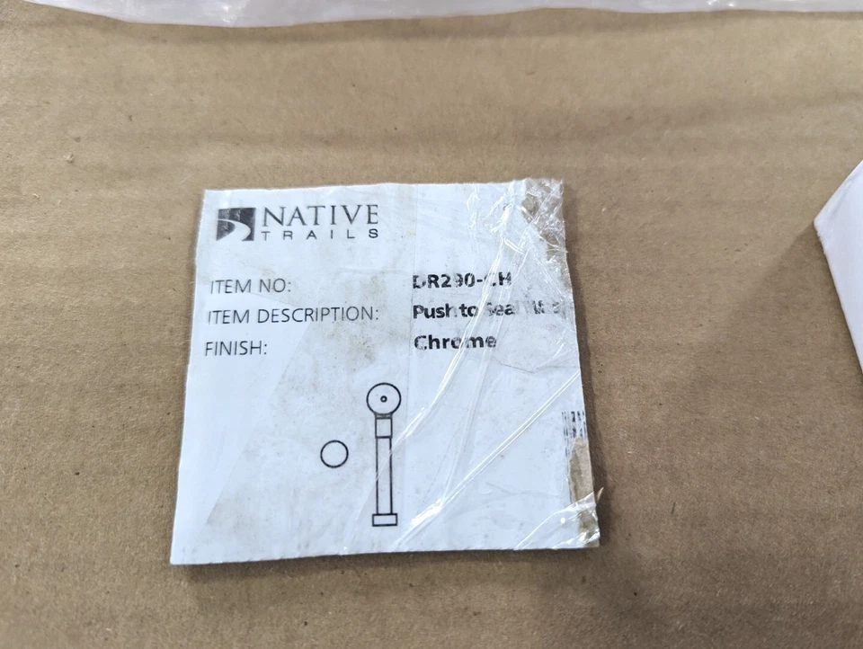 Native Trails DR290-CH Push To Seal Waste And Overflow In Chrome Foto 2 de 4