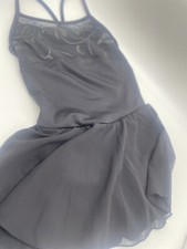 Mirella girls' skirted leotard with sparkly bodice fun back black MED 8-10