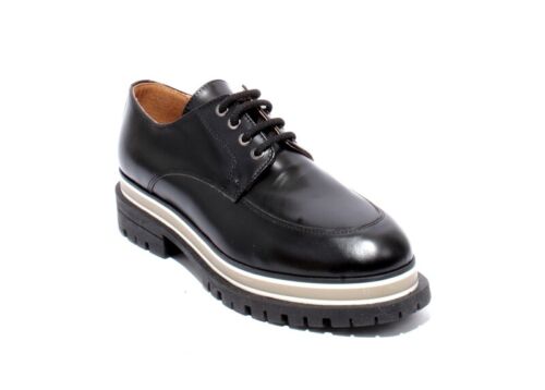 PHIL GATIÈR by REPO 11103 Black Leather Lace Up Oxfords Shoes 37 / US 7