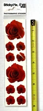 Paper House Productions StickyPix Photographic Stickers - RED ROSES in 2 Sizes 