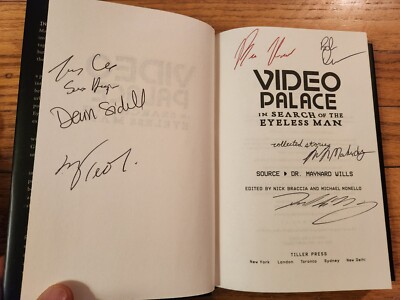 8 SIGNATURES Video Palace In Search of the Eyeless Man First Edition COA