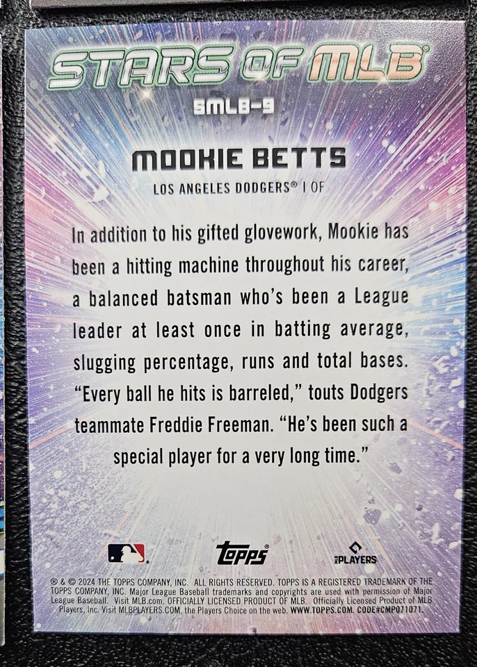2024 Topps Series 1 Mookie Betts #SMLB-9 4 Card Lot - Dodgers - Image 3 of 3