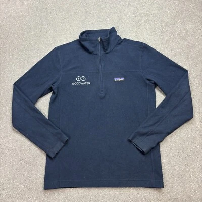Pull pull Patagonia polaire adulte petit bleu micro D quart zippé logo homme - Photo 1/4