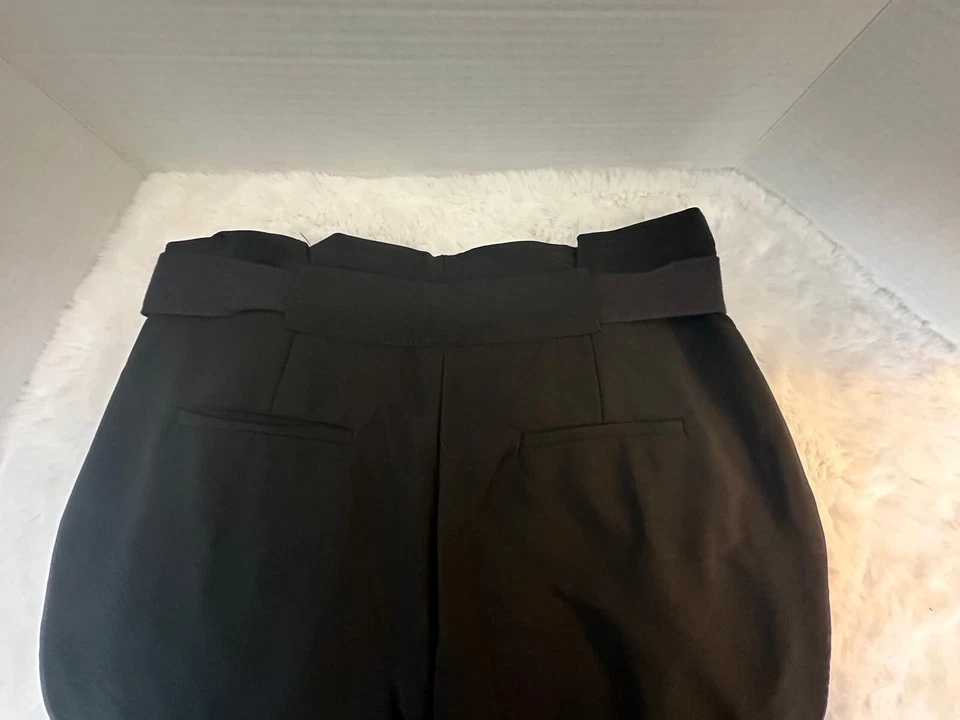 Брюки женские Adrienne Vittadini 10 черные плиссированные подпоясанные повседневные брюки - Изображение 3 из 4