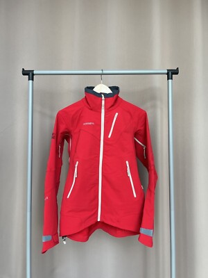 Norrona Svalbard Flex1 Jacket Womens Size S Red Full Zip Hiking Soft Shell
