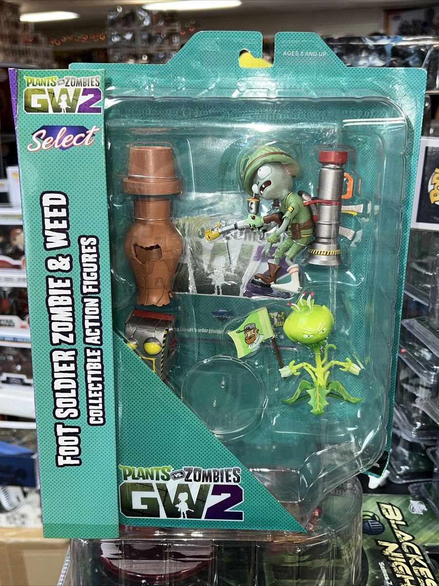 Diamond Select Toys Plants vs. Zombies Garden Warfare 2 Select - Weed vs.  Soldier Zombie - 6 in, 4 in 