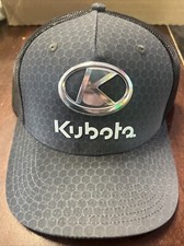 Kubota Tractors Baseball Hat Cap Black/Black Mesh Back New Without Tags